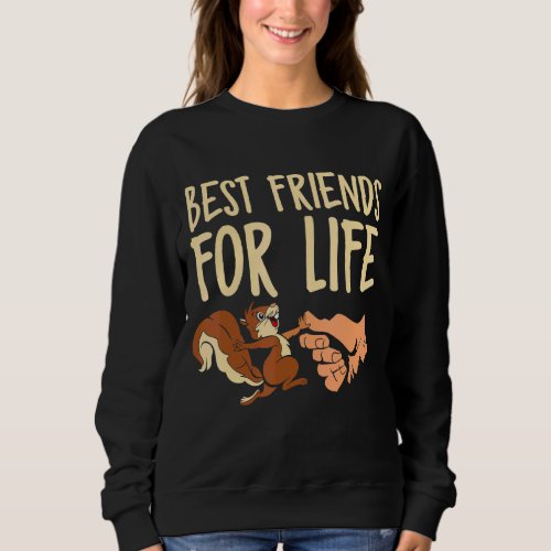 Best Friends For Life Squirrel Fist Bump Animal Sweatshirt