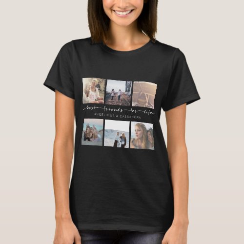 Best Friends for Life Typography Instagram Photos T_Shirt