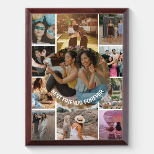 Best Friends Forever 11 Photo Collage Friendship Award Plaque