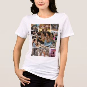 Best Friends Forever 11 Photo Collage Friendship Tri-Blend Shirt