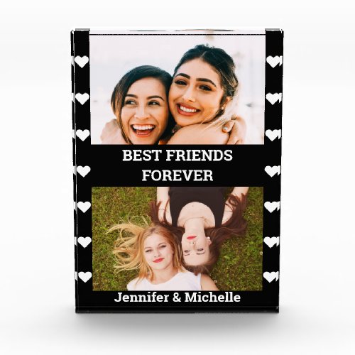 Best Friends Forever 2 Custom Photo and Name black