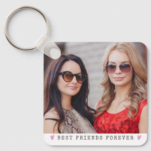 Best Friends Forever 2 Photo Personalized Keychain