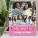 Best Friends Forever 4 Photo Plaque<br><div class="desc">Are you looking for the perfect gift to show your best friend how much they mean to you? We have the perfect product for you! Our Friend Picture Plaque features a beautiful pink background, including a four-photo collage that symbolizes your special friendship, the words “BESTIES, best friends forever”, your names,...</div>