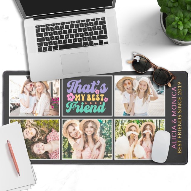 Best friends forever 5 pictures retro desk mat (Creator Uploaded)
