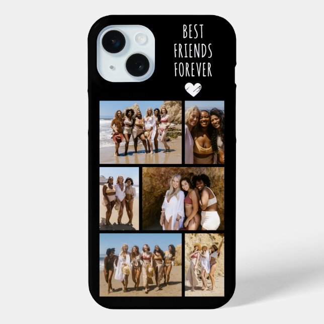 Best Friends Forever 6 Photo Black Case-Mate iPhone Case (Back)