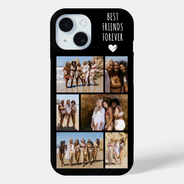 Best Friends Forever 6 Photo Black Case-Mate iPhone Case (Back)