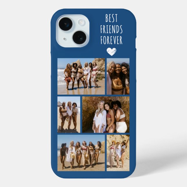 Best Friends Forever 6 Photo Blue Case-Mate iPhone Case (Back)