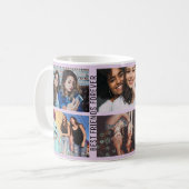 Best Friends Forever 6 Photo Custom Collage Coffee Mug (Front Left)