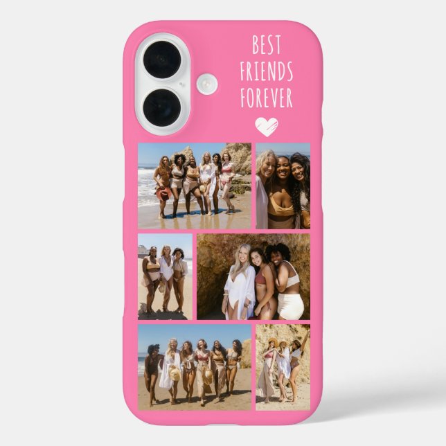 Best Friends Forever 6 Photo Pink Case-Mate iPhone Case (Back)