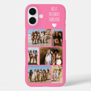 Best Friends Forever 6 Photo Pink iPhone 16 Plus Case