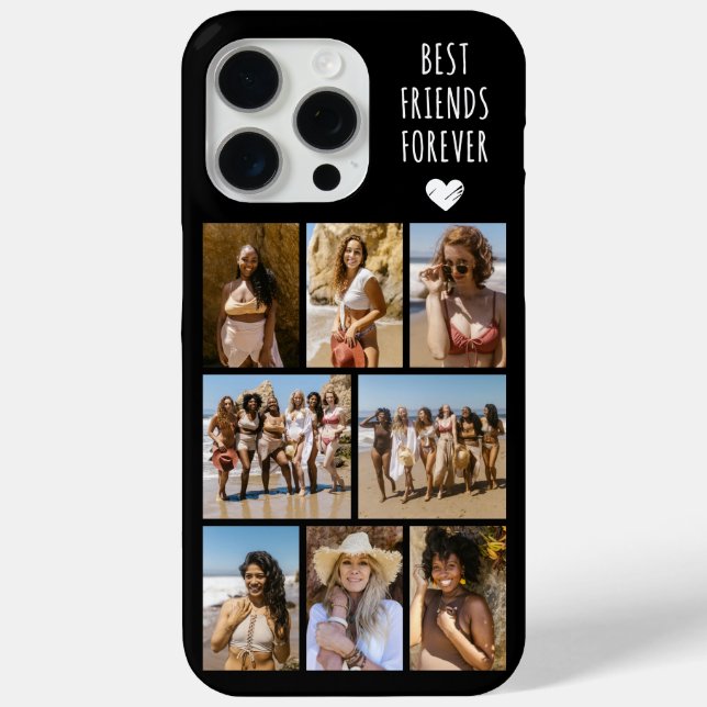 Best Friends Forever 8 Photo Black Case-Mate iPhone Case (Back)