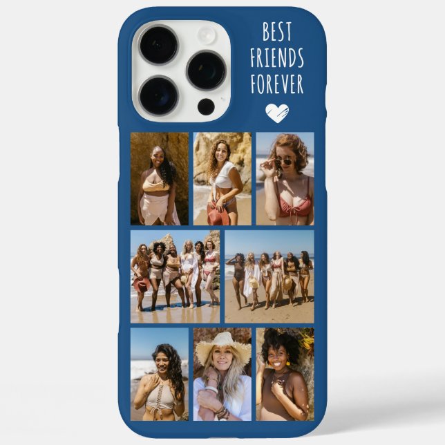 Best Friends Forever 8 Photo Blue Case-Mate iPhone Case (Back)