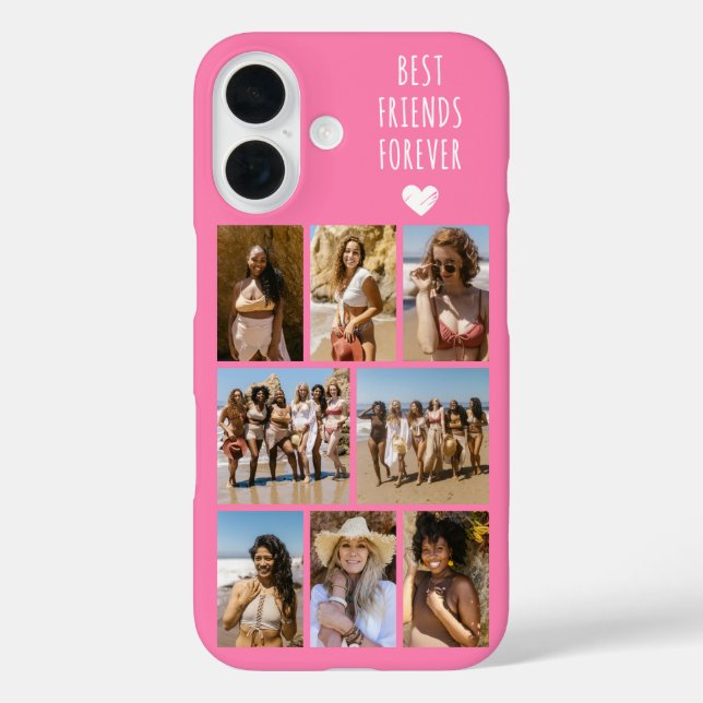 Best Friends Forever 8 Photo Pink Case-Mate iPhone Case (Back)