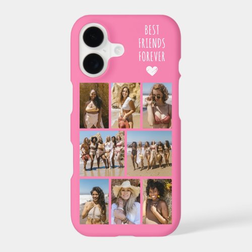 Best Friends Forever 8 Photo Pink iPhone 17 Case