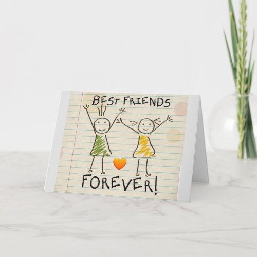 BEST FRIENDS FOREVER AND EVER BIRTHDAY CARD