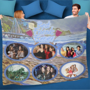 Best Friends Forever Beach 786 Fleece Blanket