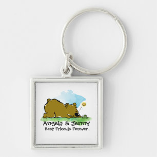 Best Friends Forever - Bear and Caterpilar Keychain