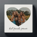 Best Friends Forever BFF Custom Heart Photo White Plaque<br><div class="desc">Best Friends Forever BFF Custom Photo Heart Shape Plaque in White</div>