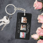 Best friends forever BFF custom photo names black Keychain<br><div class="desc">A gift for your best friend(s) for birthdays,  Christmas or a special event. White text: Best Friends Forever,  written with a trendy hand lettered style script. Personalize and use your own photos and names.</div>