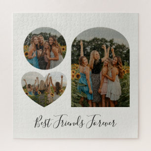 Best Friends Forever BFF Custom Photo Shape Jigsaw Puzzle