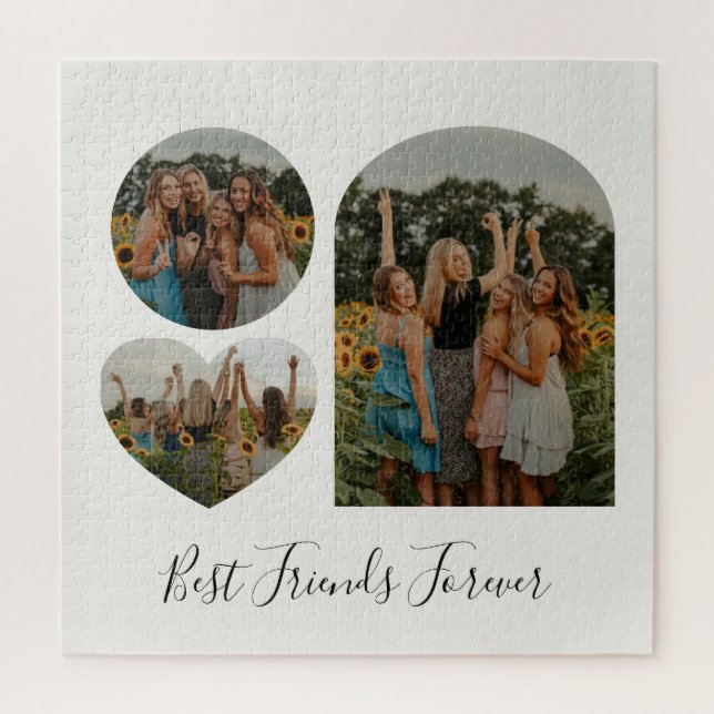 Best Friends Forever BFF Custom Photo Shape   Jigsaw Puzzle (Vertical)