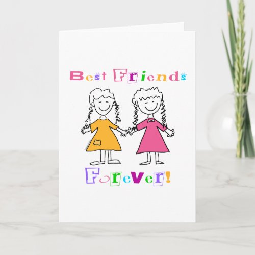 Best Friends Forever BFF Gifts Card