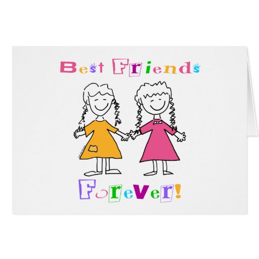 Best Friends Forever BFF Gifts Greeting Card | Zazzle