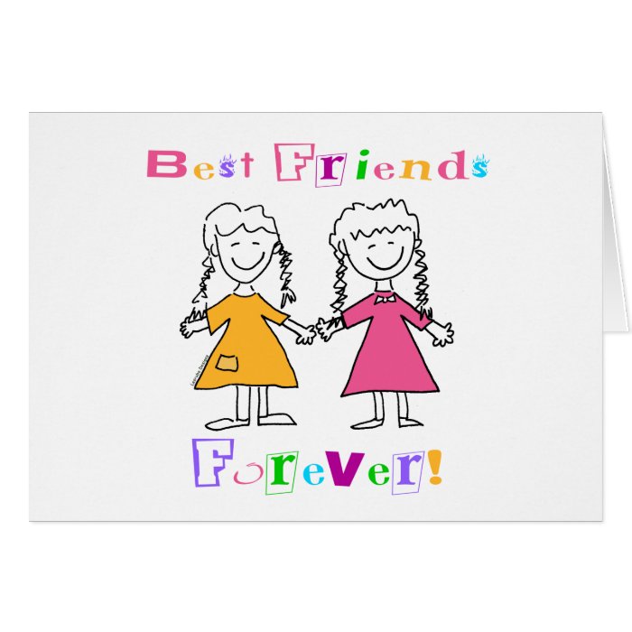 Best Friends Forever BFF Gifts Greeting Card