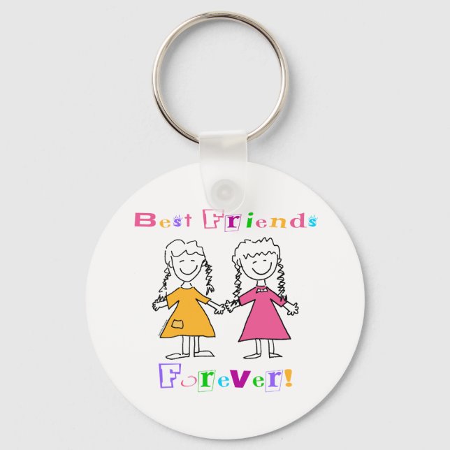 Best Friends Forever BFF Gifts Keychain (Front)
