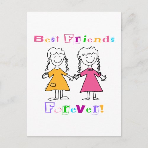 Best Friends Forever BFF Gifts Postcard