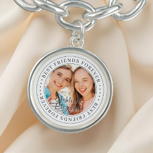 Best Friends Forever BFF Simple Modern Photo Bracelet