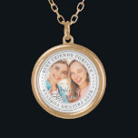 Best Friends Forever BFF Simple Modern Photo Gold Plated Necklace<br><div class="desc">This simple and classic design is composed of serif typography and add a custom photo. "Best Friends Forever" circles the photo of your friends</div>