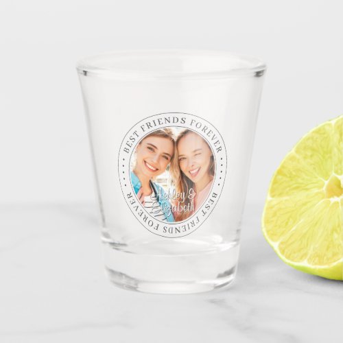 Best Friends Forever BFF Simple Modern Photo Shot Glass
