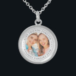Best Friends Forever BFF Simple Modern Photo Sterling Silver Necklace<br><div class="desc">This simple and classic design is composed of serif typography and add a custom photo. "Best Friends Forever" circles the photo of your friends</div>