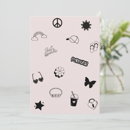 Best Friends Forever BFF Thank You Card