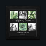 Best friends forever black photo collage gift box<br><div class="desc">Modern, chic 6 Photo Template personalized gift box with the quote "best friends forever" in elegant hand lettered script including the names and the text "besties since year" on a black background. Change the photos, background color and the text to suit your needs. You can also leave the succulent photos...</div>