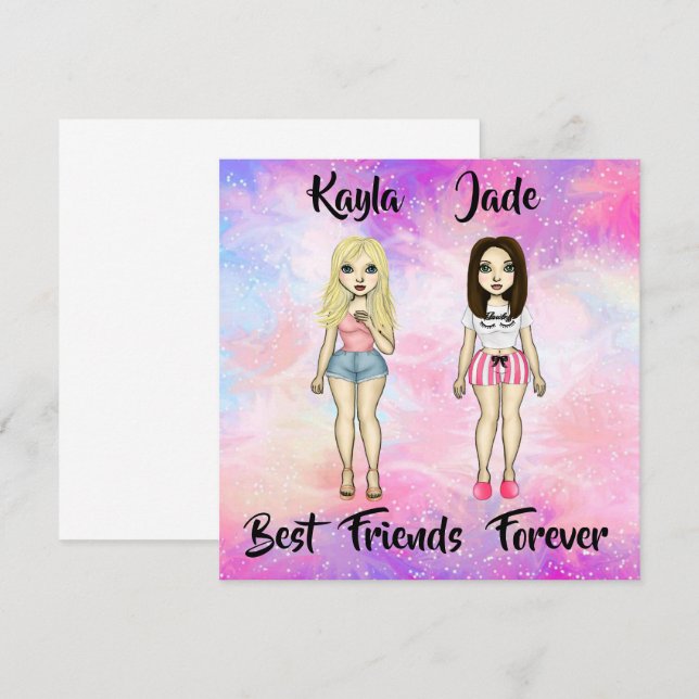 Best Friends Forever Blonde and Brunette Custom  (Front/Back)
