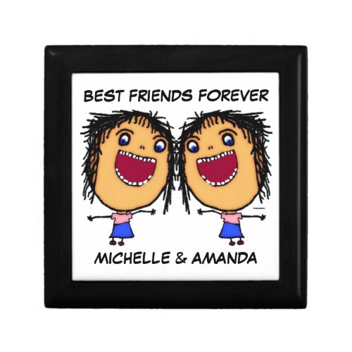 Best Friends Forever Cartoon Jewelry Box