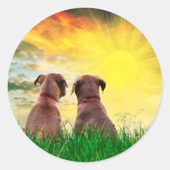 Best Friends Forever Classic Round Sticker by deemac2 at Zazzle
