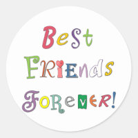 Best Friends Forever Classic Round Sticker