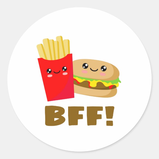 Best Friends Forever Classic Round Sticker (Front)