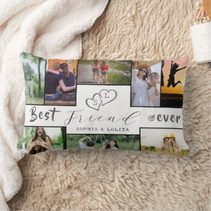 Best Friends Forever Custom – 8-Photo Collage Lumbar Pillow