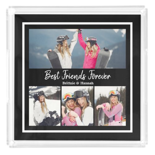 Best Friends Forever Custom Photo  Acrylic Tray