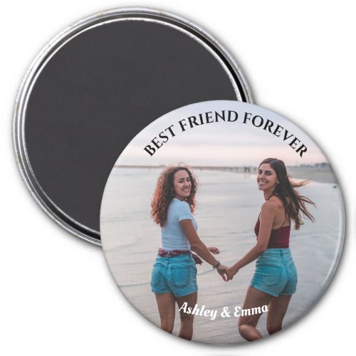 Best Friends Forever Custom Photo and Name Magnet