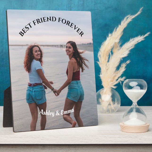 Best Friends Forever Custom Photo and Name Plaque (Side)