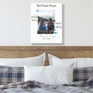 Best Friends Forever Custom Photo Canvas Print