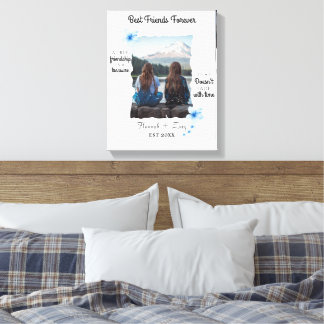 Best Friends Forever Custom Photo  Canvas Print