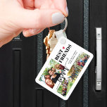 Best friends forever custom photo collage names keychain<br><div class="desc">Modern black and white best friends forever typography script with 4 custom photos keepsake create your own keychain.              Please note that the text and background colors are changeable. You can replace them with any other color after selecting CUSTOMIZE option.</div>