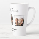Best friends forever custom photo names white chic latte mug (Right)