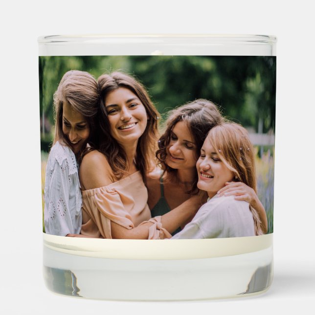 Best Friends Forever Custom Photo Personalized   Scented Candle (Front)